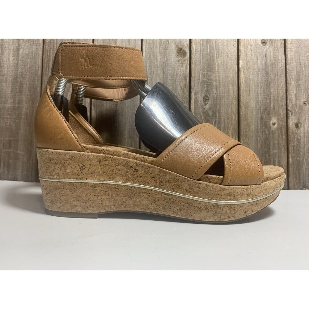 Johnston & Murphy Gigi Cross-Band Sandal Women’s Shoe Size 8.5 Tan Calfskin - Picture 1 of 9